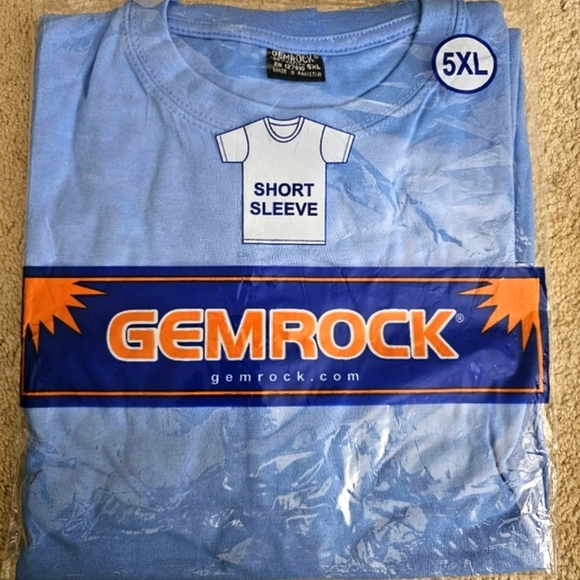 Gemrock Men's Solid Color T-Shirt - Sky Blue - Picture 2 of 4